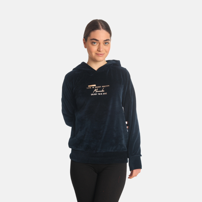 Women's Hooded Sweatshirt With Hood and Print