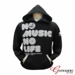 Hoodie with hood in black and red - Image 2