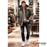 Short Coat in Sage Green Shade - Image 2