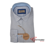Micro-Print: Light Blue Regular Fit Shirt