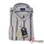 Cotton Shirt with Vertical Stripes - Image 2