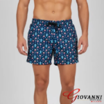 Men’s swim shorts with cocktail print
