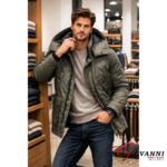 Short Coat in Sage Green Shade