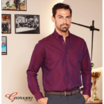 Visconti Men’s Long-Sleeve Bordeaux Shirt