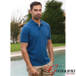 Men’s polo shirt in indigo blue