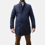 Half Coat With Mao Collar Camel - Image 5