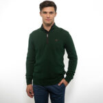 Πουλόβερ High Neck Dark Green