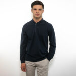 Blouse With Mao Collar Blue
