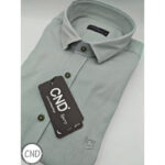 Ανδρικό πουκάμισο slim fit light green