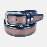 Leather Belt Taba-Blue