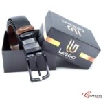 Reversible Leather Belt Black–Tan