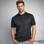 Men’s short-sleeve Mao shirt