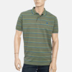 Polo Blouse Short Sleeve with Olive Stripes Blouse Polo Short Sleeve with Olive Stripes