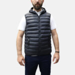 Jacket Sleeveless Bomber Jacket With Hood Black