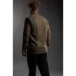 Men's Shirt Jacket With Pockets Olive Green - Image 2