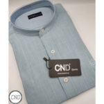 Men's Shirt Solid Color With Mao Collar