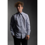 Shirt with micro pattern Regular Fit Dark Silk