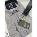 Men's Shirt With Polo Details Grey