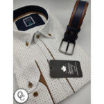 Men's Shirt With Polo Details White