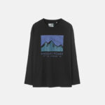 Men's T-Shirt with Stamp "Massive Peaks" Black