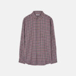 Men's Cotton Shirt Plaid Beige