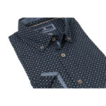 Men's Cotton Shirt With Design Black - Image 2