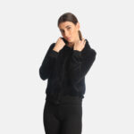 Women's Jacket With Hood Basic Black