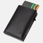 Carbon Fiber Wallet With Card Mechanism Black - Image 2