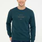 Minimal Men’s Crew Neck Sweatshirt with Typography Print