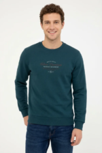 Minimal Ανδρικό Φούτερ Crewneck με Typography Print
