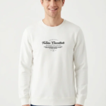 Minimal Ανδρικό Φούτερ Crewneck με Typography Print