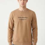 Minimal Ανδρικό Φούτερ Crewneck με Typography Print