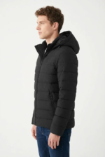 Minimalist Men’s Winter Puffer Jacket with Zipped Pockets - Image 2